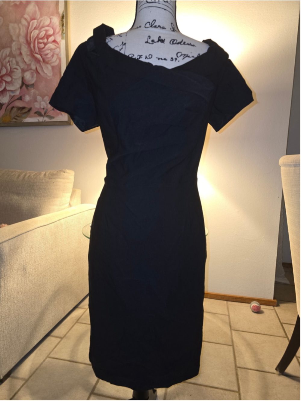 Miss Lulo Black Tyra Off Shoulder Wiggle Dress Size XL NWT